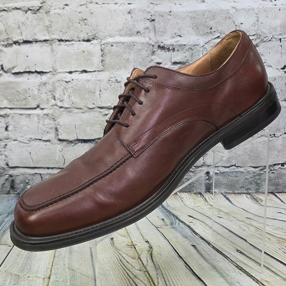 Florsheim Drexel Men's 13W Wide Brown Cognac Oxford Dress Shoes Leather Lace-Up - Picture 3 of 9